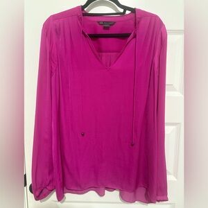 Armani Exchange Fuchsia Silk Blouse Size Large